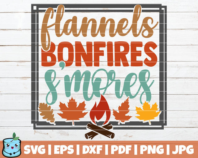 Flannels Bonfires Smores SVG MintyMarshmallows 