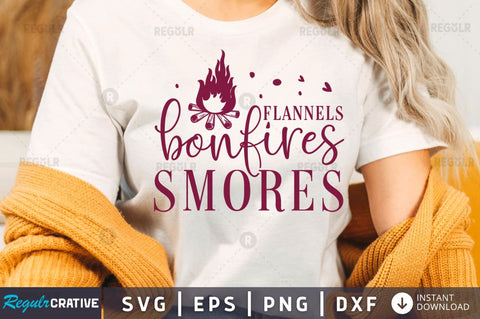 Flannels bonfires smores SVG SVG Regulrcrative 