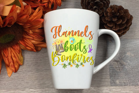 Flannels Boots and Bonfires- Fall Sublimation Sublimation Happy Printables Club 