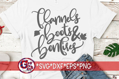 Flannels Boots & Bonfires SVG DXF EPS PNG SVG Greedy Stitches 
