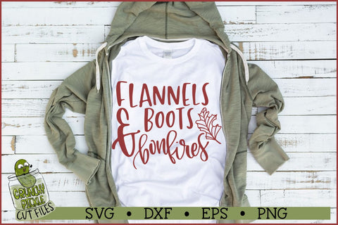 Flannels, Boots & Bonfires SVG File SVG Crunchy Pickle 
