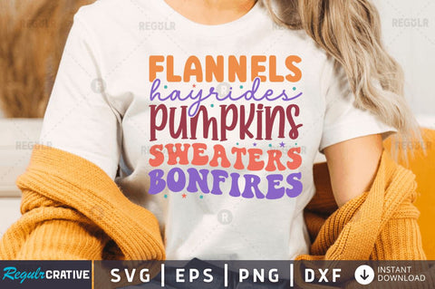 Flannels hayrades pumpkins sweaters bonfires SVG SVG Regulrcrative 