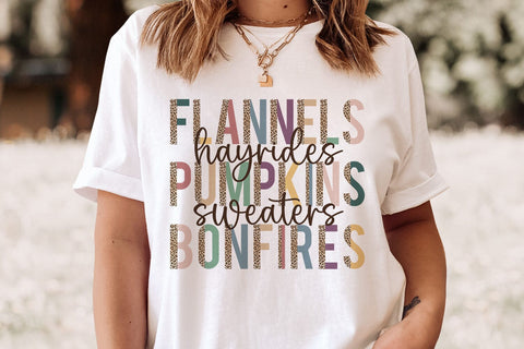 Flannels Hayrides Bonfires Pumpkins PNG Sublimation BijouBay 