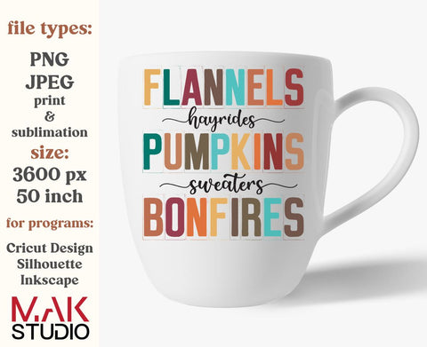 Flannels hayrides pumpkins png, Flannels hayrides pumpkins print, Fall sublimation, Autumn png, Thanksgiving png Sublimation MAKStudion 