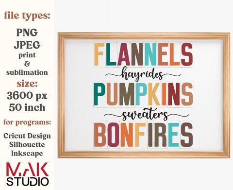 Flannels hayrides pumpkins png, Flannels hayrides pumpkins print, Fall sublimation, Autumn png, Thanksgiving png Sublimation MAKStudion 