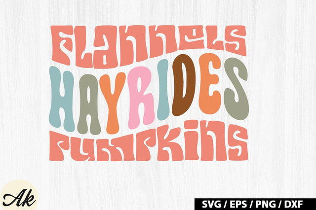 Flannels hayrides pumpkins Retro SVG SVG akazaddesign 