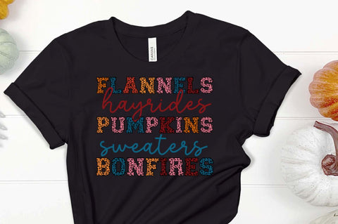 Flannels hayrides pumpkins sweaters bonfires, Fall SVG SVG DESIGNISTIC 