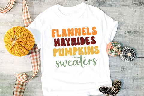 Flannels Hayrides SVG I Retro Fall SVG I Autumn SVG I Groovy Fall SVG Happy Printables Club 