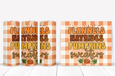 Flannels Hayrides Tumbler Sublimation I Fall Tumbler Wrap Sublimation Happy Printables Club 