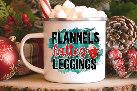 Flannels lattes leggings Sublimation PNG, Sublimation Christmas Design Sublimation Regulrcrative 