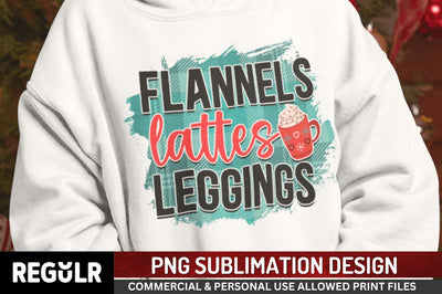 Flannels lattes leggings Sublimation PNG, Sublimation Christmas Design Sublimation Regulrcrative 