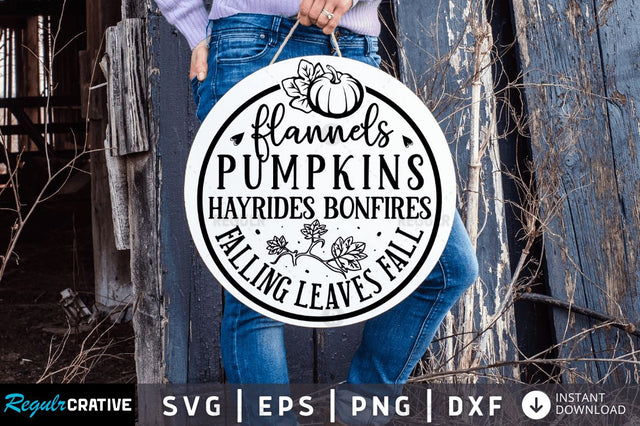 Flannels pumpkins hayrides bonfires SVG SVG Regulrcrative 