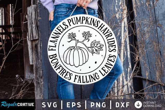 Flannels pumpkins hayrides SVG SVG Regulrcrative 