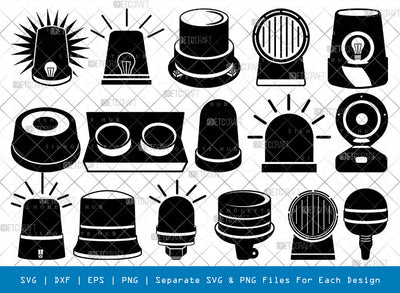 Flashing Light SVG, Light Silhouette, Torch Svg, Torch Light Svg, Flashlight Svg, Light Bulb Svg, Electricity Svg, Light Icons Svg, Light Bundle, SVG ETC Craft 