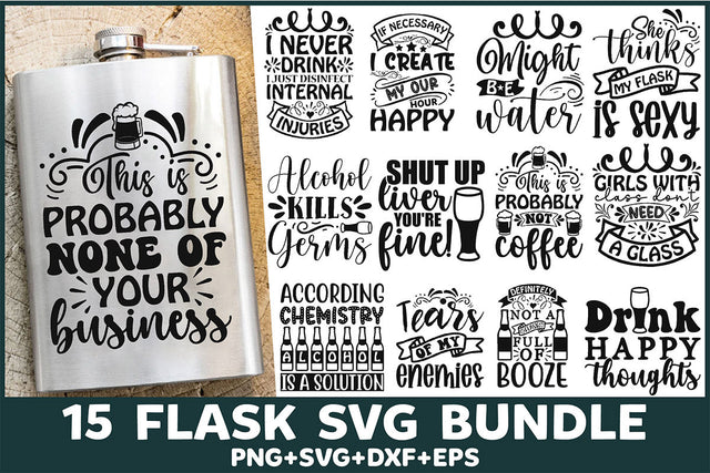 Flask Svg Design Bundle SVG Rupkotha 