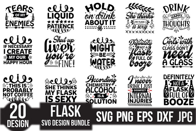flask svg design bundle SVG Rupkotha 