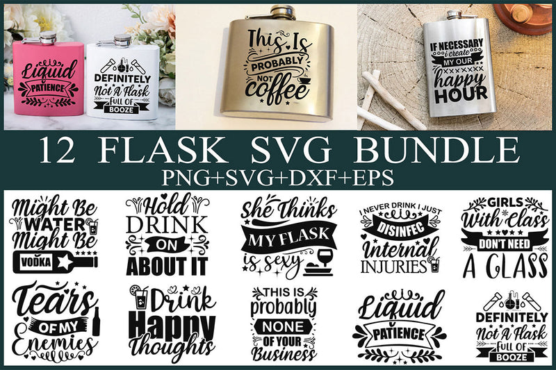 Flask Svg Design Bundle SVG Rupkotha 