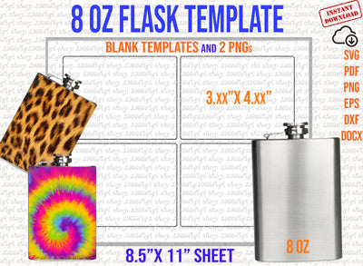 Flask Svg, Flask Template, Flask 8 oz Template,Alcohol Svg, Flask Svg Designs, Liquid Patience, Whiskey Quotes Svg, Docx, Pdf, Eps, Png, Dxf SVG 1966digi 