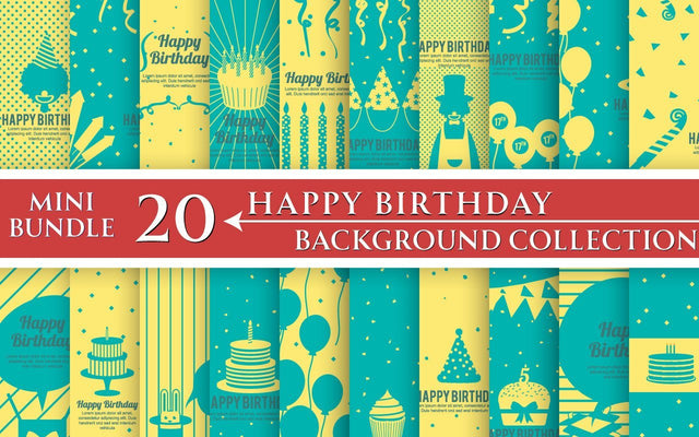 Flat style happy birthday celebration and confetti background SVG naemmiah021 