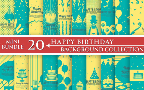 Flat style happy birthday celebration and confetti background SVG naemmiah021 