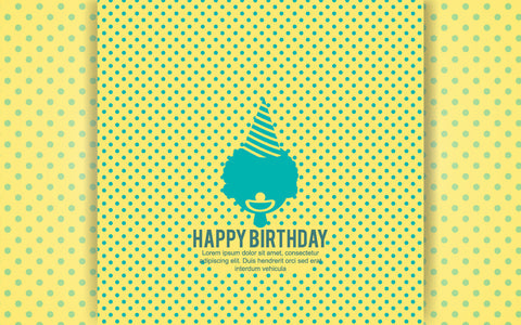 Flat style happy birthday celebration and confetti background SVG naemmiah021 