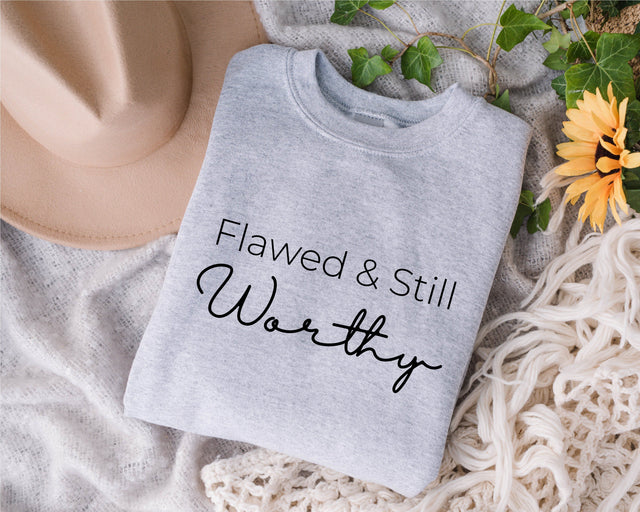 Flawed and Still Worthy Svg, Self Love Svg, Positive Quote, Wild Mama svg, Inspirational svg, Forgiven SVG, Loved svg, shirt design, svg cricut SVG Fauz 