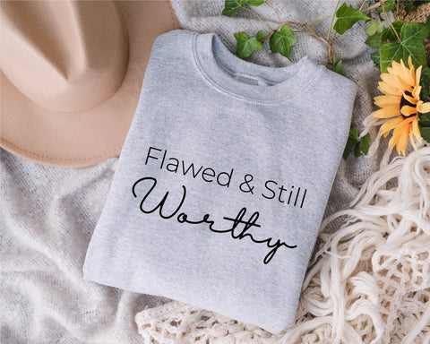 Flawed and Still Worthy Svg, Self Love Svg, Positive Quote, Wild Mama svg, Inspirational svg, Forgiven SVG, Loved svg, shirt design, svg cricut SVG Fauz 
