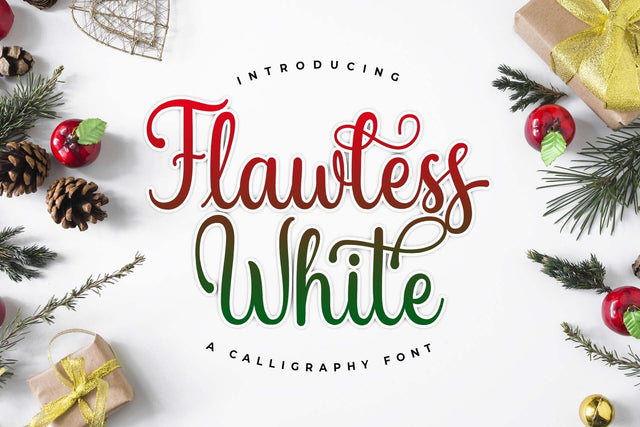 Flawless White Font love script 