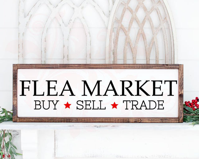 Flea market SVG, Farmhouse cut file, Country Primitive wood sign svg, Cricut cutting files, Texas Star clip Art clipart, Buy sell trade SVG cut files, Shirt SVG cut file SVG Farmstone Studio Designs 