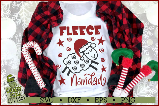 Fleece Navidad Christmas SVG File SVG Crunchy Pickle 