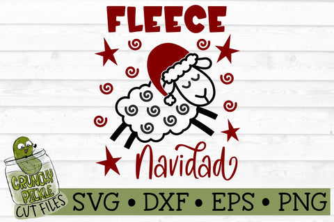 Fleece Navidad Christmas SVG File SVG Crunchy Pickle 