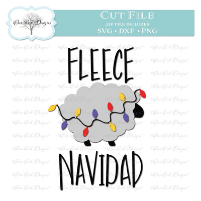 Fleece Navidad SVG One Oak Designs 