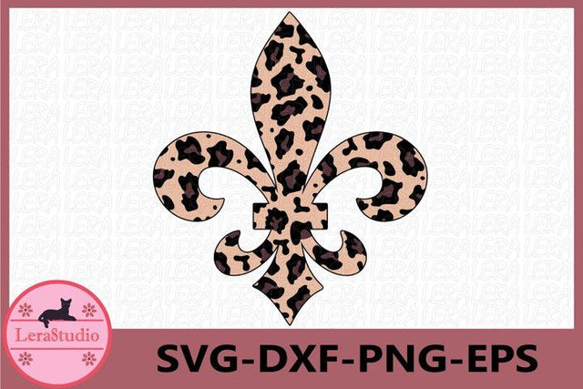 Fleur De Lis Leopard Svg SVG Lerastudio 
