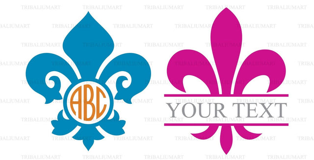 Fleur de Lis Monogram SVG TribaliumArtSF 