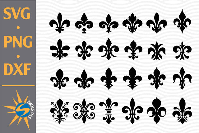 Fleur De Lis Silhouette SVG, PNG, DXF Digital Files Include SVG SVGStoreShop 