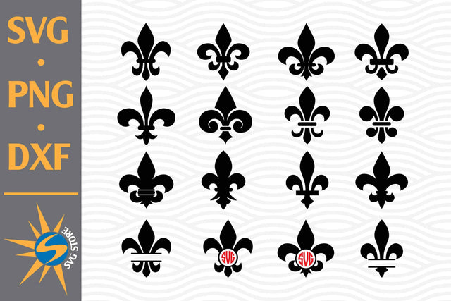 Fleur De Lis Silhouette SVG, PNG, DXF Digital Files Include SVG SVGStoreShop 
