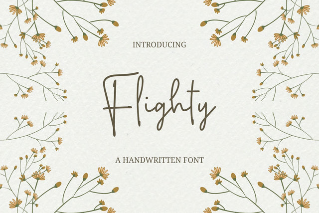 Flighty - a Handwritten Font Font nhfonts 