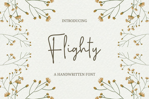 Flighty - a Handwritten Font Font nhfonts 