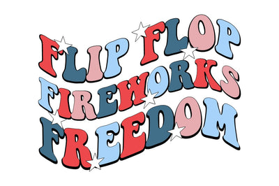 Flip Flop Fireworks Freedom Sublimation Creativeart88 