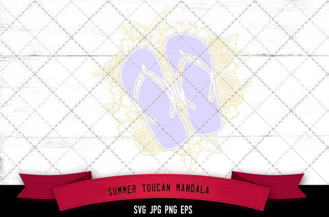 Flip flop Floral Mandala SVG Cut File SVG Loveleen Kaur 