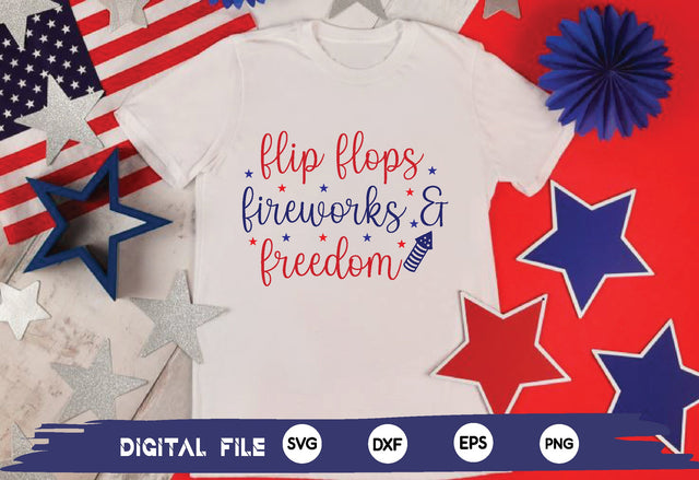 flip flops fireworks and freedom SVG md faruk hossain 