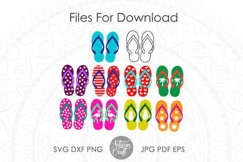 Flip flops SVG files, sublimation PNG SVG Artisan Craft SVG 