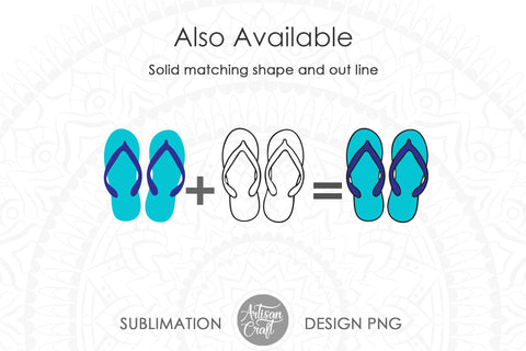 Flip flops SVG files, sublimation PNG SVG Artisan Craft SVG 