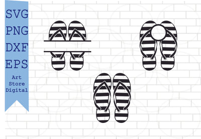 Flip Flops SVG, Summer SVG, Beach Svg, Png, Dxf, Eps Cut Files SVG Artstoredigital 