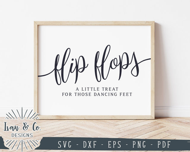 Flip Flops Wedding SVG Files | Wedding Sign SVG | Dancing Feet SVG | Commercial Use | Cricut | Silhouette | Cut Files (1033342294) SVG Ivan & Co. Designs 