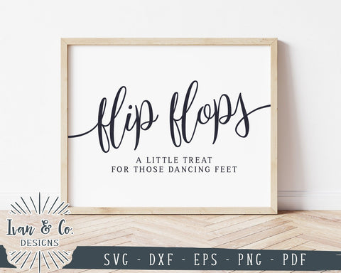 Flip Flops Wedding SVG Files | Wedding Sign SVG | Dancing Feet SVG | Commercial Use | Cricut | Silhouette | Cut Files (1033342294) SVG Ivan & Co. Designs 