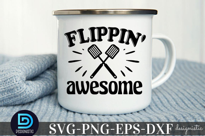 Flippin' awesome, Kitchen Monogram SVG SVG DESIGNISTIC 
