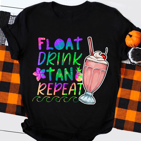 Float Drink And Tan Repeat Summer Sublimation Design, Float Drink svg, Leopard And Glitter Summer,Svg File for Cricut, Ai, Png, Dxf. Eps SVG DiamondDesign 
