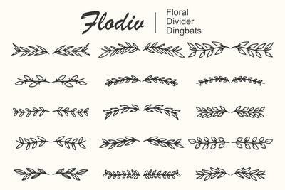 Flodiv - Floral Dingbat Font Masyafi Studio 