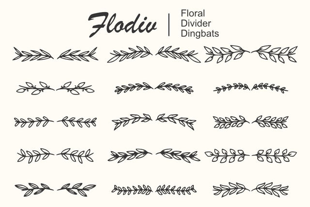 Flodiv - Floral Dingbat Font Masyafi Studio 